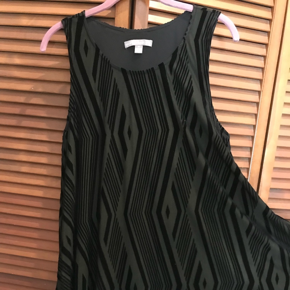 Black striped cocktail dress